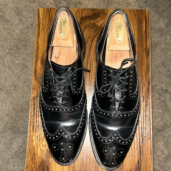 Men’s Allen Edmonds McClain Brogues Black Size 9D - Picture 2 of 9